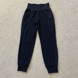 Athleta Salutation Rib Jogger Women’s Sz Medium Black High Rise Stretch Pockets